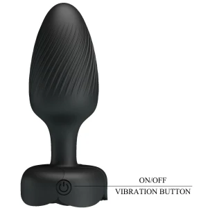 PRETTY LOVE - OSBORN PLUG ANAL AVEC LUMIÃRE LED NOIR 9,8 CM